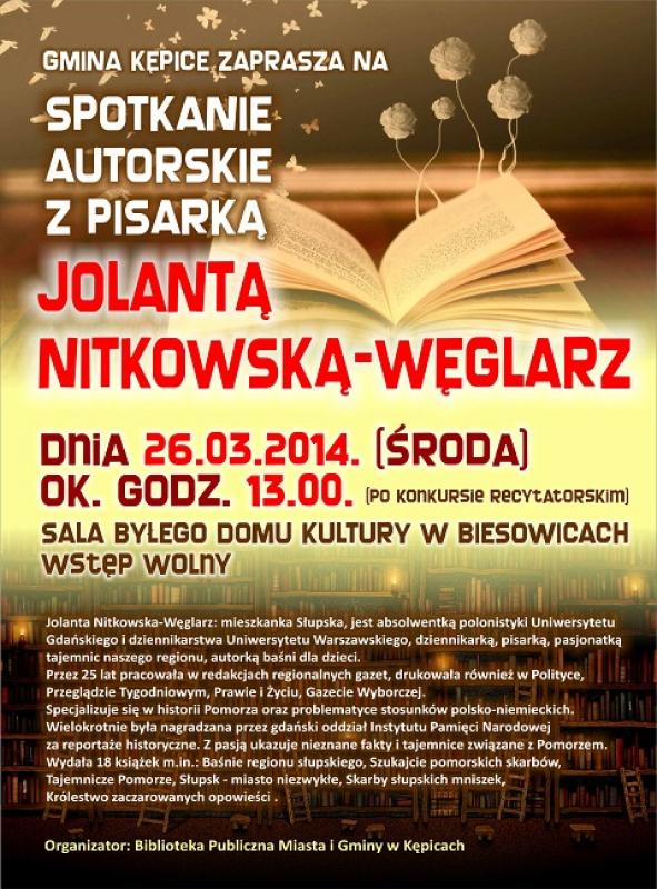Spotkanie autorskie z Jolantą Nitkowską-Węglarz