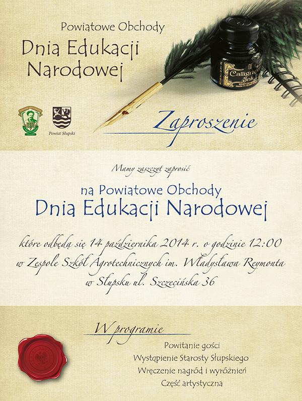 Zaproszenie na Powiatowe Obchody Dni Edukacji Narodowej