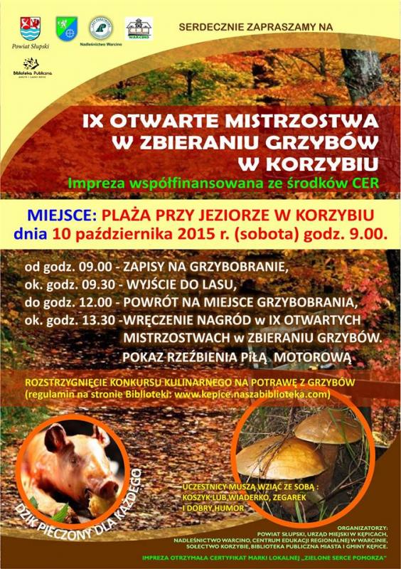 IX Otwarte Mistrzostwa w Zbieraniu Grzybów w Korzybiu