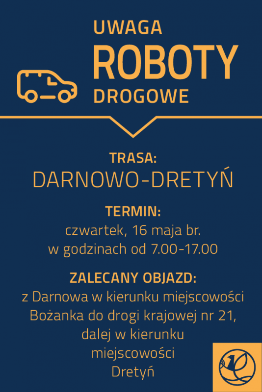 Roboty drogowe na trasie Darnowo-Dretyń - 640x960